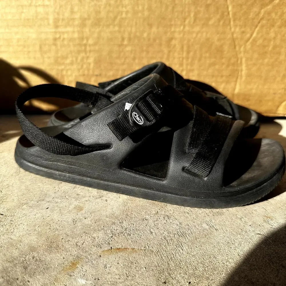 Chaco Chillos Slide Slip-On LUVSEAT Arch Cinch Buckle Jacquard Webbing Black 6